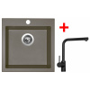 Sinks VIVA 455 Truffle + Elka black matt G754