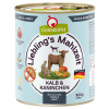 GranataPet Lieblings Mahlzeit 6 x 800 g - teľacie mäso a králik s cuketou, tekvicou a ľanovým olejom