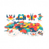 Aga Drevená puzzle geometrické tvary 180 dielov