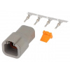 zásuvka DEUTSCH DTP obal kolíkov 4P (sada) (DTP04-4P - pre káble 2-4mm2)