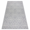 Eoshop Koberec FLAT SISAL 48731637 Náměstí diamant, geometrický šedá / krém (Velikost: 80x150 cm)