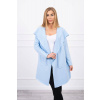 Dámsky kardigán s kapucňou MI8928 nebesky modrý