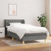 vidaXL Boxspring posteľ s matracom tmavosivá 100x200 cm látka - Sivá - 9078-150854