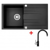 SET drez granit Sinks RAPID 780 Granblack + batéria VITALIA Granblack
