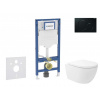 GEBERIT - Duofix Set předstěnové instalace, klozetu Oudee Vortex a sedátka softclose, tlačítko Sigma01, černá SANI11CA5145B