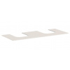 Hansgrohe Xevolos E - Doska pod umývadlo, 137x55 cm, 2 výrezy, matná béžová 54207780