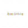 Girlanda Happy Birthday, farebná
