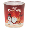 BISPOL Merry Christmas sviečka v skle, 100g, doba horenia 22 hodín