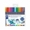 Fixky v tvare štetca, sada, 0,5-0,8/1,0-6,0 mm, obojstranné, STAEDTLER 
