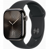 Apple Watch Series 10 GPS + Cellular 42mm Slate Titanium Case with Black Sport Band - S/M MWXG3QC/A