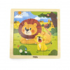 Viga Drevené puzzle pre najmenších Viga 9 ks Lion