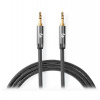 NEDIS PROFIGOLD stereo audio kabel/ 3,5 mm jack zástrčka - 3,5 mm jack zástrčka/ bavlna/ šedý/ BOX/ 2m (CATB22000GY20)