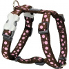 Postroj RD 15 mm x 36-54 cm - Pink Spots on Brown