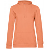 B&C Dámska mikina s kapucňou WW04W Melon Orange XL