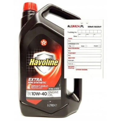 Texaco Havoline Extra 10W40 5L olej (Texaco Havoline Extra 10W40 5L olej)