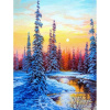 NORIMPEX Diamantové maľovanie Rieka v zime 30 x 40 cm