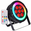 SCÉNICKÝ REFLEKTOR LED KRÚŽOK PÁR SCÉNICKÉ SVETLO DISCO LAMPA + DIAĽKOVÝ OVLÁDAČ