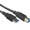 PremiumCord Kabel USB 3.0 Super-speed 5Gbps A-B, 9pin, 1m ku3ab1bk