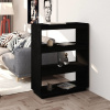 zahrada-XL Knižnica/deliaca stena čierna 80x35x103 cm masívna borovica 810888