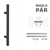 MPkovania FT - MADLO kód K00 Ø 30 mm UN pár Rozteč madla: 700 mm, Rozmer profilu madla: Ø 30 mm, Dĺžka: 1000 mm