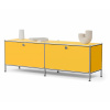 Tchibo - Kovová nízka skrinka »Cn3« s výklopnými priehradkami - farba: žltá