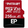 256GB microSDXC Patriot V30 A1, class 10 U3 100/80MB/s + adapter PEF256GEP31MCX