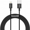 Baseus CALYS-C01 Superior Fast Charging Dátový Kábel USB to Lightning 2.4A 2m Black (6953156205451)