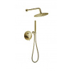 Novaservis Ferro Ciriculus - Sprchový set s batériou pod omietku, s telesom, priemer 20 cm, kefované zlato BCK7PBG-SET1-S