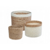 Atmosphera Sada přírodních košíků 18x14 cm Biela