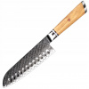 IZMAEL Damaškový kuchynský nôž Hisano Santoku 17.5 cm