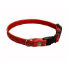 PROFIZOO Obojok STRIEBORNÉ VLNKY (12 mm x 18 - 28 cm) červená