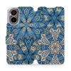 Flipové pouzdro Mobiwear - Realme C67 - V108P Modré mandala květy (Knížkové flip pouzdro, obal, kryt na mobil Realme C67 - V108P Modré mandala květy, materiál Umělá kůže + TPU - ochrana 360°, stojánek