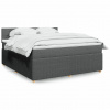 Box spring postel s matrací tmavě šedá 180x200 cm textil Šedá 3289836
