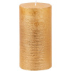 Sviečka MagicHome Vianoce, 6,9x13 cm, valcová, zlatá, metalický efekt