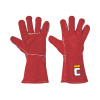 Celokožené zváračské rukavice Cerva PUGNAX RED červené veľ. 10