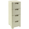 Curver zásuvka 4x14l RATTAN Style krémová 06605-885