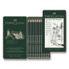 Grafitová ceruzka Faber-Castell Castell 9000 Design set 12 ks, plechová krabička