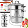 Odšťavovací hrniec - KONIGHOFFER 8L STEEL STEEL STEEL NEZ INDUCTION GAS (Odšťavovací hrniec - KONIGHOFFER 8L STEEL STEEL STEEL NEZ INDUCTION GAS)