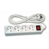 Predlžovací Kábel do zásuvky Ecolite 5 m 4 ks zásuviek biely