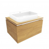 Swiss aqua technologies Koupelnová skříňka s umyvadlem a krycí deskou SAT Feel 60x30x46 cm dub medový mat SATFEEL60DMDU