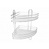 MAKRO - Polička rohová 2 poschodová, pochrómovaná