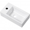 CERANO - Umývadlo keramické Vivo - závesné ľavé - biela lesklá - 45,5x25 cm CER-476990
