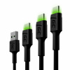 Green Cell KABGCSET01 GC Ray USB-C, 120cm, 200cm, 30cm