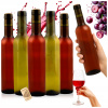 10x FĽAŠE na VÍNO, NÁLEVKY, LIKÉRY BORDEAUX 375 ml SKLENENÁ FĽAŠA + KORKY