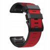 POHODLNÝ silikónový pásik GARMIN FENIX 5 6 7 8 47 mm PRO SOLAR 22 mm ČERVENÝ