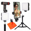 Fotografická Súprava Statív 47CM + Držiak na Smartfón + LED Lampa + Utierka