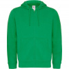 Pánska mikina B&C Hooded Full Zip - zelená, XL