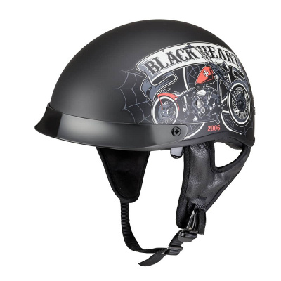 Moto prilba W-TEC Black Heart Rednut Farba Gun Blazin/Matt Black, Veľkosť XS (53-54)