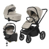 Set kočík Move Cross 5 + hlboká korba Move XL 5 + autosedačka XM podľa vlastného výberu + báza, Ivory Beige