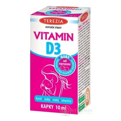 Terezia Vitamin D3 Baby od 1.měsíce 400 IU 10 ml